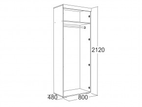 Шкаф 2-х дверный для одежды Ольга 19 в Чебаркуле - chebarkul.mebel74.com | фото 2