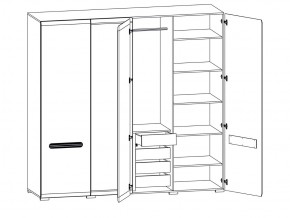 Шкаф 205-SZF2D2L/21/22 Ацтека белый в Чебаркуле - chebarkul.mebel74.com | фото 2