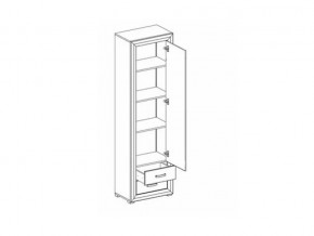 Шкаф B136-REG1D2S Мальта сибирская лиственница в Чебаркуле - chebarkul.mebel74.com | фото 2