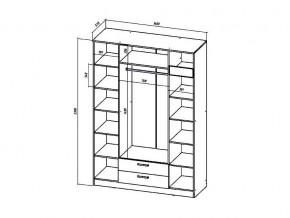 Шкаф четырехстворчатый Коста-Рика в Чебаркуле - chebarkul.mebel74.com | фото 3