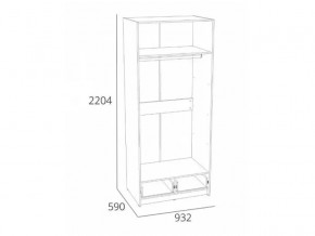 Шкаф для одежды Оттавия НМ 011.80 Белый Фасадный в Чебаркуле - chebarkul.mebel74.com | фото 2