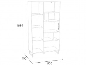 Шкаф комбинированный Фолк НМ 014.58 в Чебаркуле - chebarkul.mebel74.com | фото 2