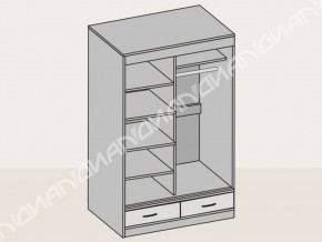 Шкаф-купе 2 двери, ящики 008 венге/дуб белфорт в Чебаркуле - chebarkul.mebel74.com | фото 2