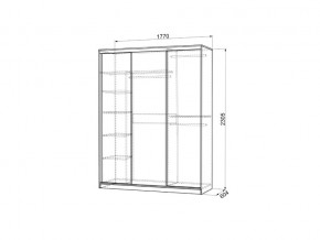 Шкаф-купе Бассо 2-600 дуб сонома/белый в Чебаркуле - chebarkul.mebel74.com | фото 3