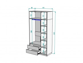 Шкаф Malta light H298 с антресолью HA3 Белый в Чебаркуле - chebarkul.mebel74.com | фото 2