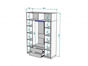 Шкаф Malta light H302 с антресолью HA4 Белый в Чебаркуле - chebarkul.mebel74.com | фото 2