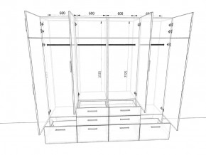 Шкаф распашной 2400А Антрацит в Чебаркуле - chebarkul.mebel74.com | фото 2