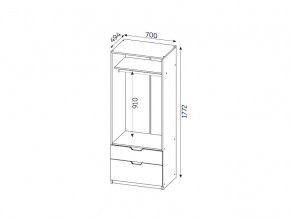 Шкаф с 2-мя ящиками МДФ Фаворит в Чебаркуле - chebarkul.mebel74.com | фото 2