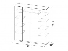 Шкаф ШК 05 графит 1600 мм в Чебаркуле - chebarkul.mebel74.com | фото 2