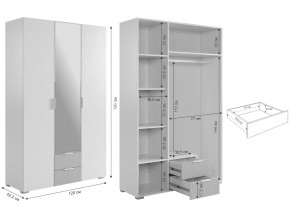 Шкаф трехдверный 109.02 Зефир белый в Чебаркуле - chebarkul.mebel74.com | фото 2