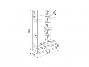 Шкаф трехсекционный Дуглас модуль 2 в Чебаркуле - chebarkul.mebel74.com | фото 2