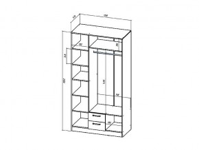 Шкаф трехстворчатый Коста-Рика в Чебаркуле - chebarkul.mebel74.com | фото 2