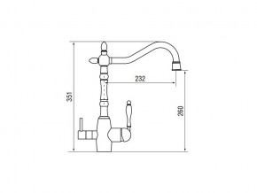 Смеситель Classic LM2193 Bronze в Чебаркуле - chebarkul.mebel74.com | фото 2