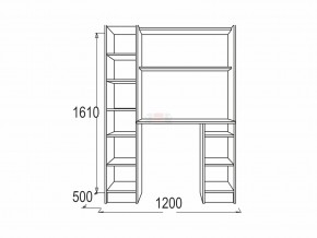 Стол письменный Омега 2 венге/млечный дуб в Чебаркуле - chebarkul.mebel74.com | фото 2