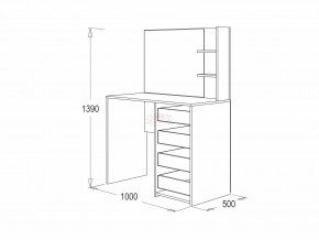 Стол туалетный Фант в Чебаркуле - chebarkul.mebel74.com | фото 2