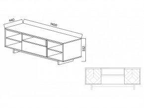 Тумба для ТВА Moderno-1400 Ф2 в Чебаркуле - chebarkul.mebel74.com | фото 4