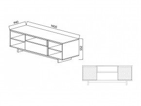 Тумба для ТВА Moderno-1400 Ф4 в Чебаркуле - chebarkul.mebel74.com | фото 4