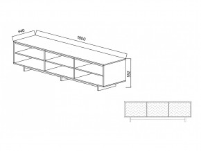 Тумба для ТВА Moderno-1800 Ф1 в Чебаркуле - chebarkul.mebel74.com | фото 2