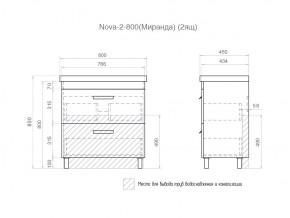 Тумба Nova 2-800 2 ящика Миранда в Чебаркуле - chebarkul.mebel74.com | фото 6