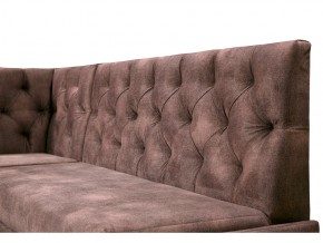 Угловой диван Призма каретная стяжка коричневый с коробами в Чебаркуле - chebarkul.mebel74.com | фото 2