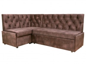 Угловой диван Призма со стяжкми коричневый со спальным местом в Чебаркуле - chebarkul.mebel74.com | фото 1