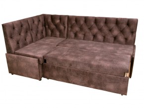 Угловой диван Призма со стяжкми коричневый со спальным местом в Чебаркуле - chebarkul.mebel74.com | фото 4
