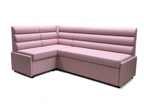 Угловой диван Призма Валики со спальным местом розовый в Чебаркуле - chebarkul.mebel74.com | фото